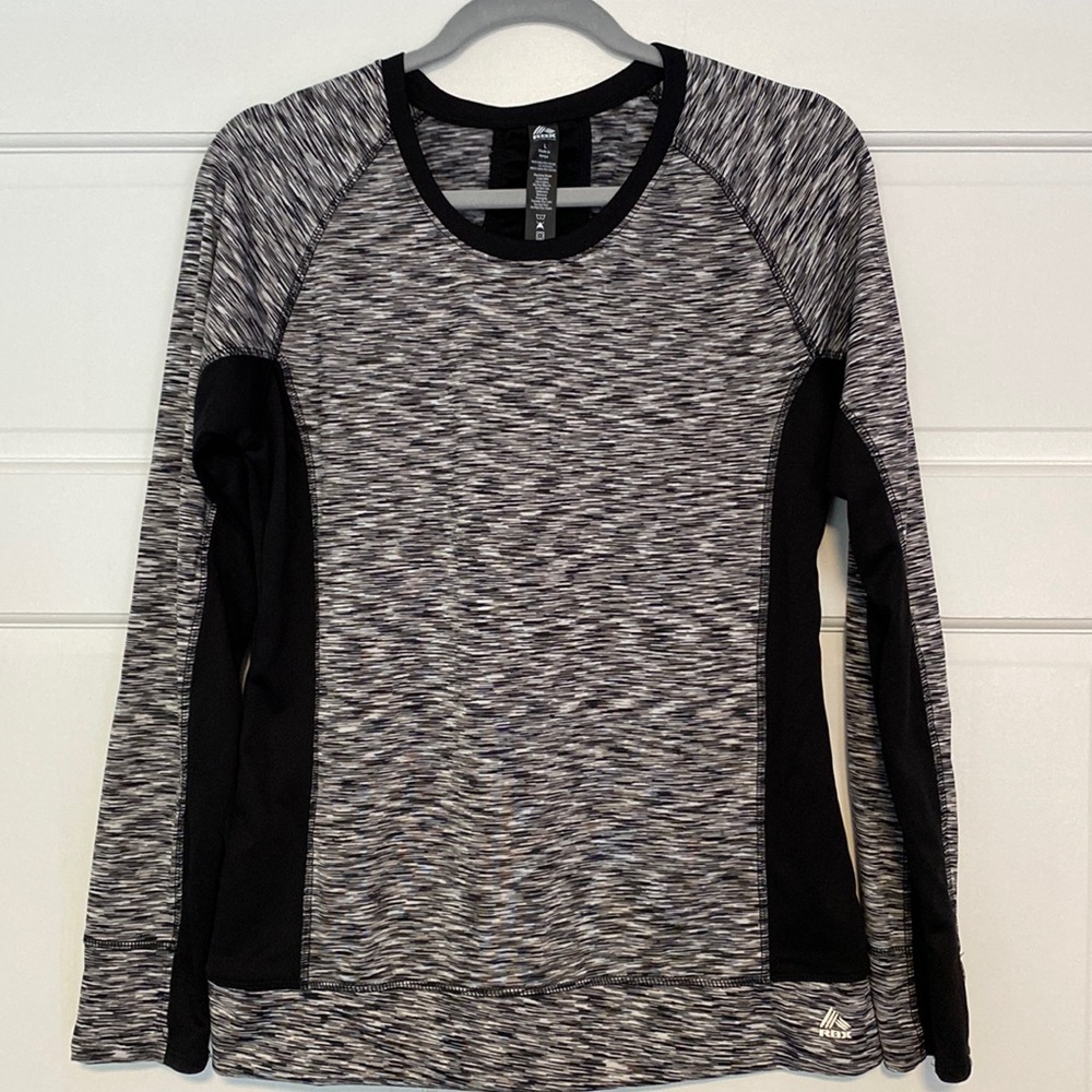 RBX, black and white athletic top, size L